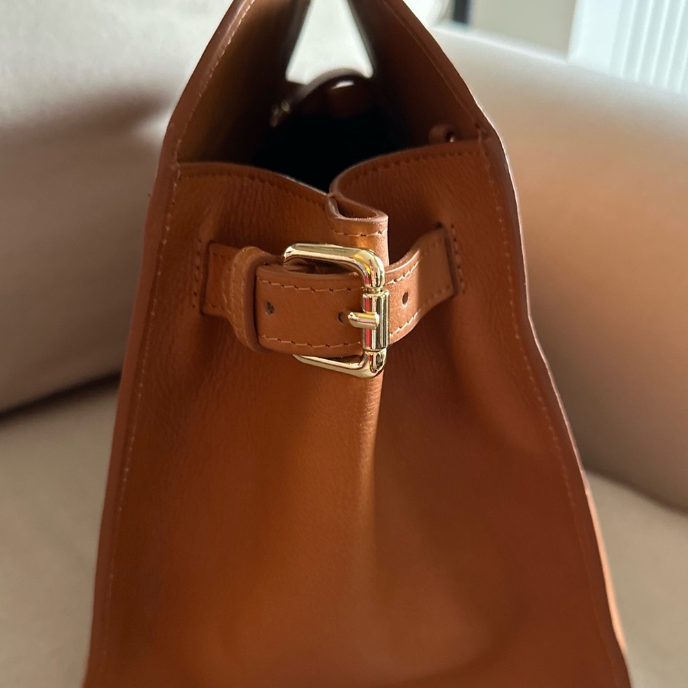 Claudia Firenze Brown Leather Tote Satchel Bag NWT TikTok Viral - Picture 4 of 7